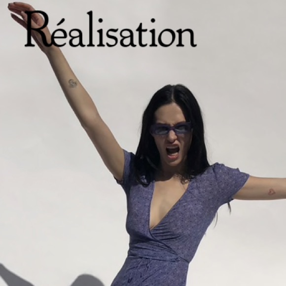 Realisation Purple Wrap Mini Dress S - Picture 10 of 11